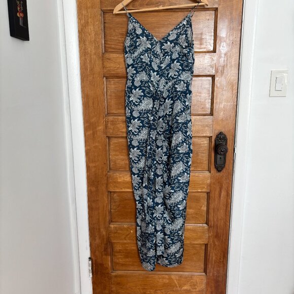 Apiece Apart Ostrea Blue Floral Block Print Sleeveless Jumpsuit - 0 - Picture 8 of 11